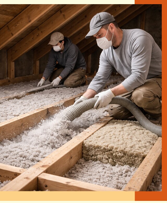 Заполнение полостей чердачного перекрытия в Луховицах от 4655 руб. | ТепломастерЛхв