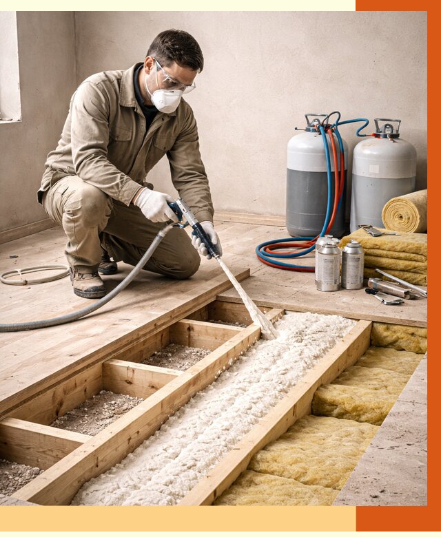 Заполнение полостей межэтажного перекрытия в Луховицах от 4345 руб. | ТепломастерЛхв