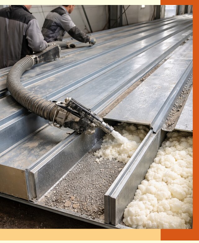 Заполнение пустот кровельных панелей в Луховицах от 7448 руб. под ключ | ТепломастерЛхв