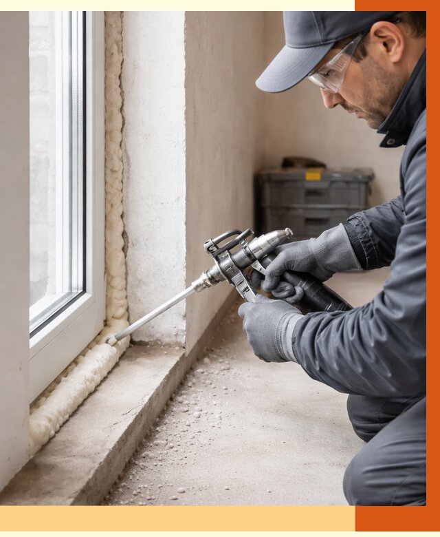 Герметизация стыков ППУ в Луховицах от 1707 руб. за м2 — утепление примыканий под ключ | ТепломастерЛхв