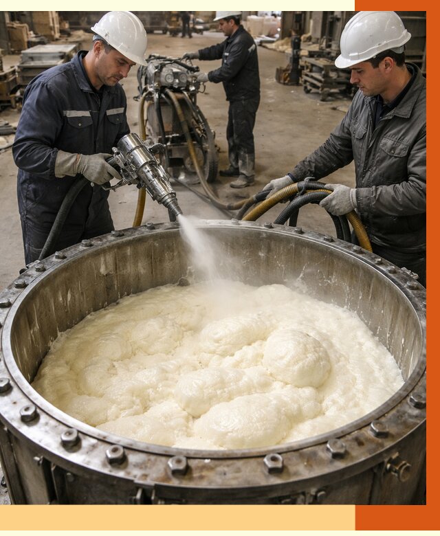 Заливка ППУ в емкости в Луховицах от 7500 руб. — утепление емкости под ключ | ТепломастерЛхв