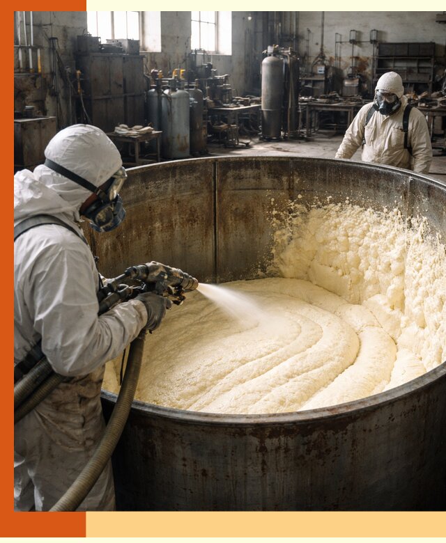 Заливка ппу в емкости с полной изоляцией и герметизацией в Луховицах