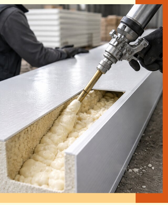 Заполнение пустот холодильных панелей в Луховицах от 7759 руб. | ТепломастерЛхв