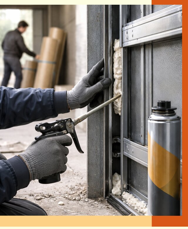 Заполнение пустот ворот в Луховицах от 4655 руб. — заливка ППУ, утепление под ключ | ТепломастерЛхв