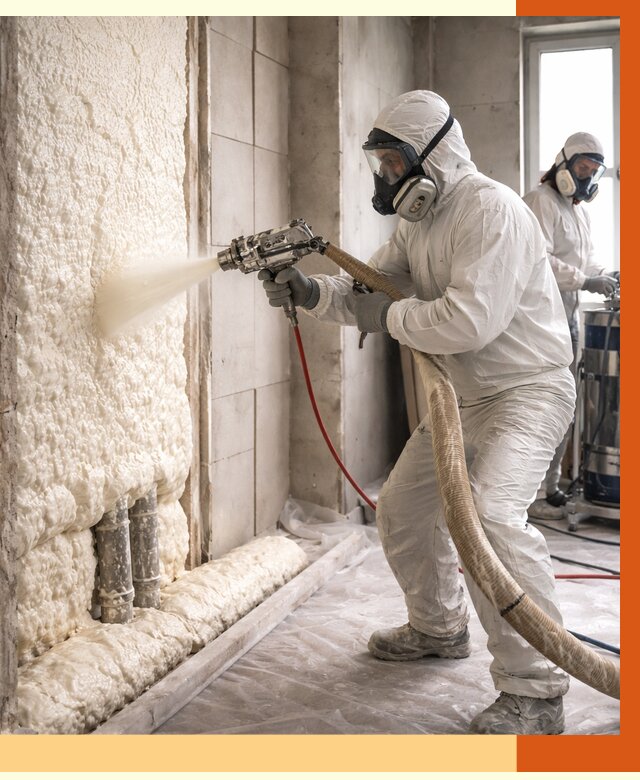 Напыление пенополиуретана в Луховицах от 7759 руб./м2 — услуги и монтаж ППУ | ТепломастерЛхв