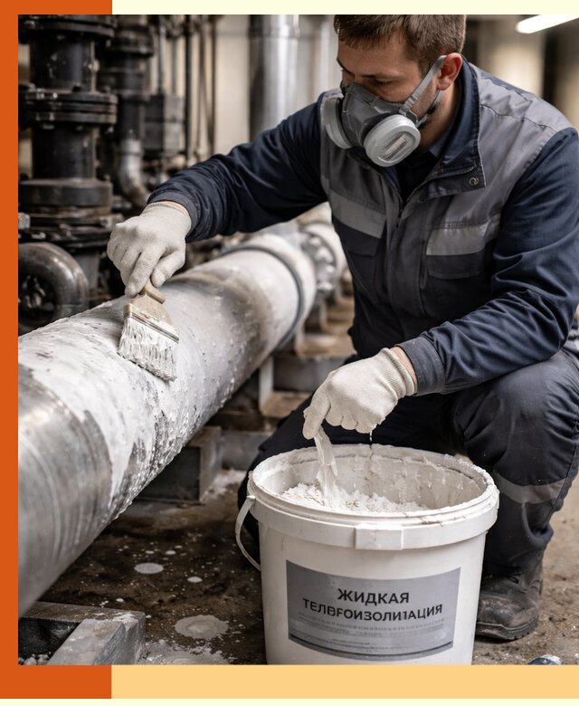 Утепление оборудования жидкой теплоизоляцией в Луховицах