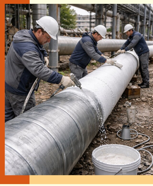 Утепление теплотрассы жидкой теплоизоляцией в Луховицах