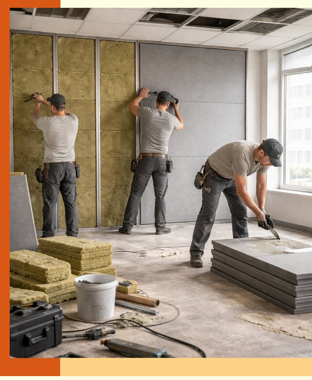 Профессиональная шумоизоляция офисов в Луховицах для комфорта сотрудников