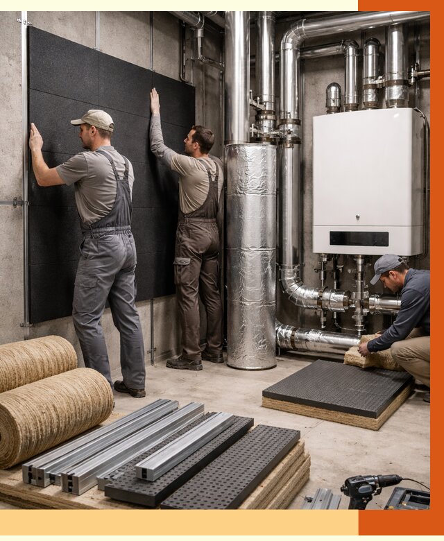 Шумоизоляция котельной в Луховицах от 6724 руб. под ключ | Профессиональная звукоизоляция — ТепломастерЛхв