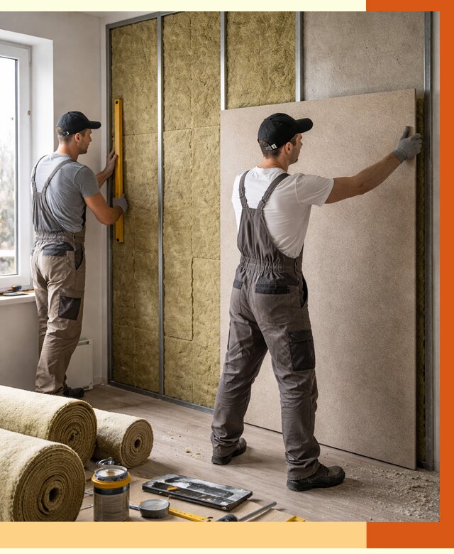 Шумоизоляция стен в Луховицах от 4655 руб/м2 — звукоизоляция стен под ключ | ТепломастерЛхв