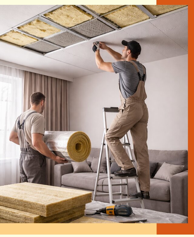 Шумоизоляция потолка в Луховицах от 2328 руб. под ключ | Профессионально — ТепломастерЛхв