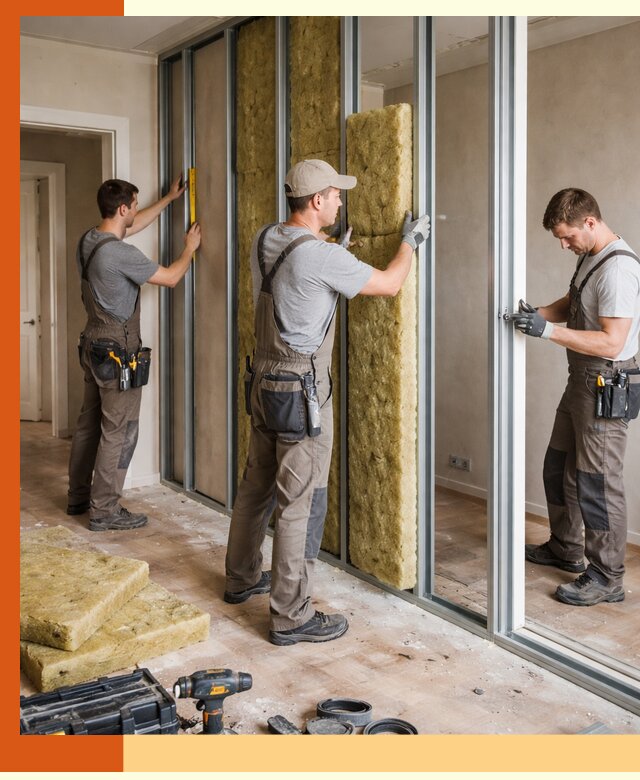 Шумоизоляция межкомнатных перегородок в Луховицах эффективно и надёжно