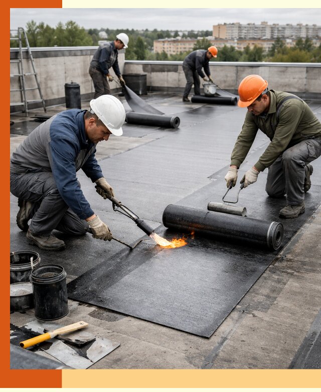Профессиональная гидроизоляция плоской кровли в Луховицах