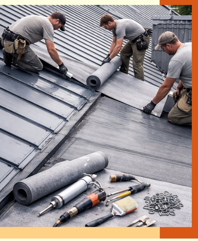 Гидроизоляция металлической кровли полимочевиной в Луховицах от 8793 руб. | ТепломастерЛхв