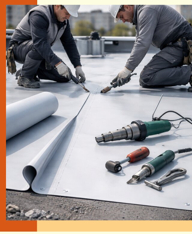 Гидроизоляция мембранной кровли в Луховицах: монтаж и ремонт быстро