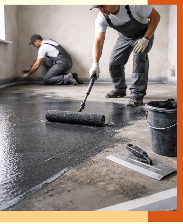 Профессиональная гидроизоляция пола в Луховицах от 8793 руб. под ключ | ТепломастерЛхв