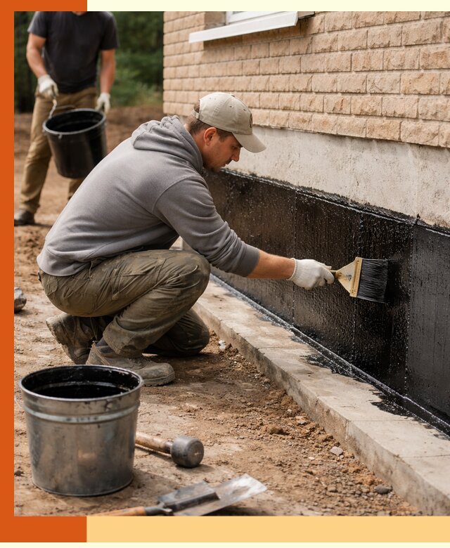 Гидроизоляция цоколя домов и зданий в Луховицах эффективными методами