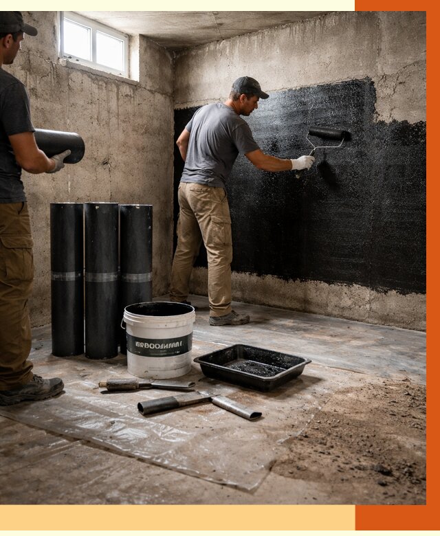 Гидроизоляция подвала в Луховицах от 3621 руб. под ключ | Профессионально — ТепломастерЛхв