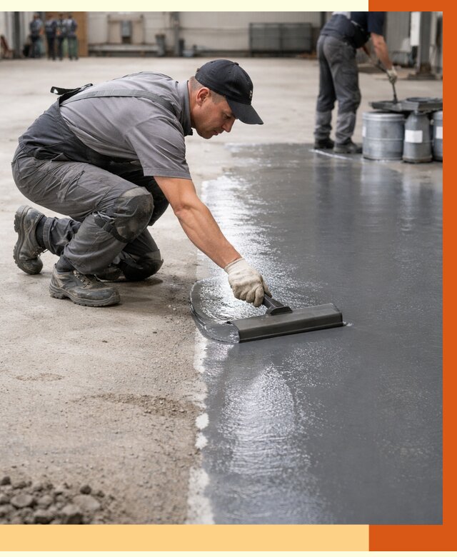 Гидроизоляция промышленного пола в Луховицах от 1241 руб./м2 — ТепломастерЛхв специалисты под ключ