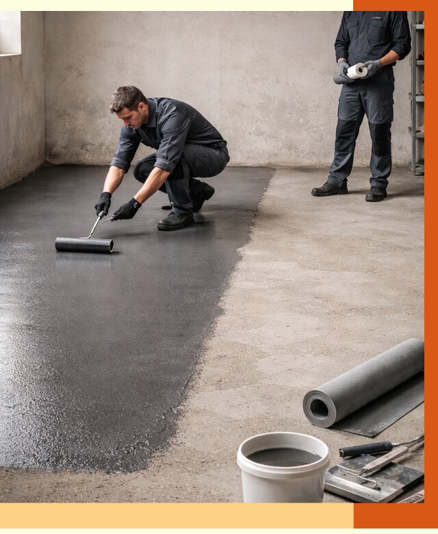 Гидроизоляция гаражного пола в Луховицах от 3621 руб./м² — ТепломастерЛхв профессионально