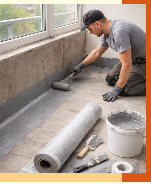 Профессиональная гидроизоляция балкона в Луховицах от 4345 руб. | ТепломастерЛхв