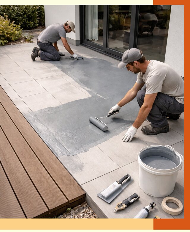 Гидроизоляция террасы в Луховицах под ключ от 7759 руб./м² | ТепломастерЛхв