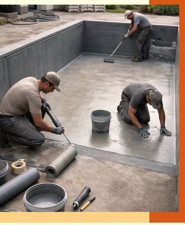 Профессиональная гидроизоляция бассейна в Луховицах от 6724 руб. за м2 | ТепломастерЛхв