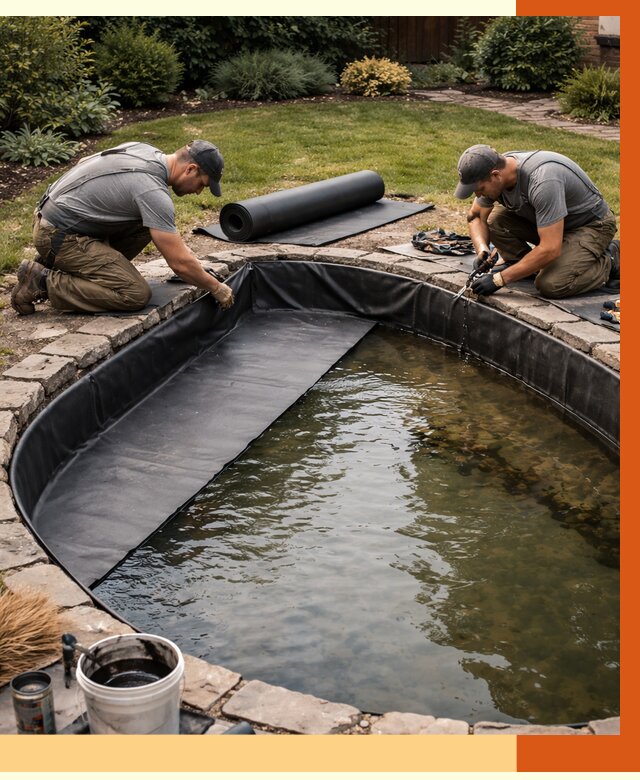 Гидроизоляция пруда в Луховицах от 15518 руб. под ключ | ТепломастерЛхв профессионально