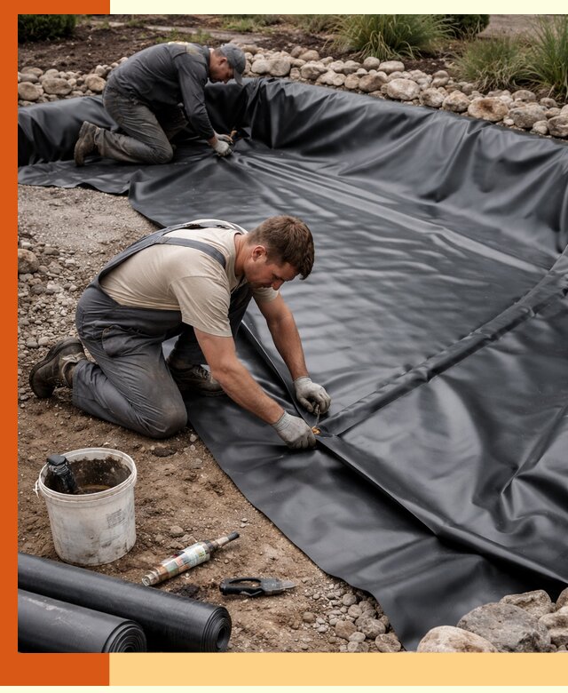 Гидроизоляция пруда в Луховицах: надежная защита и герметизация