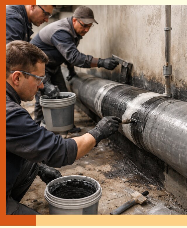 Гидроизоляция труб в Луховицах — защита и герметизация коммуникаций