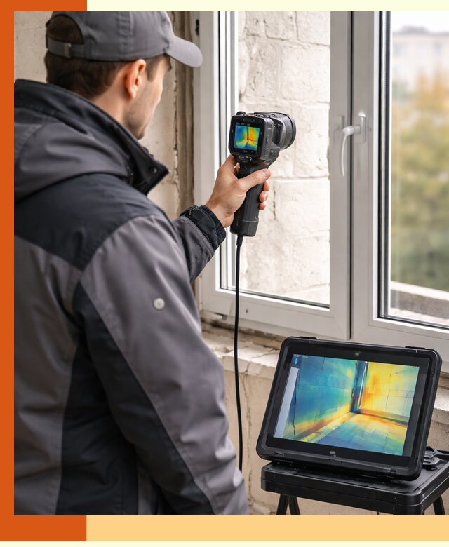 Тепловизионное обследование дома в Луховицах для выявления утечек тепла