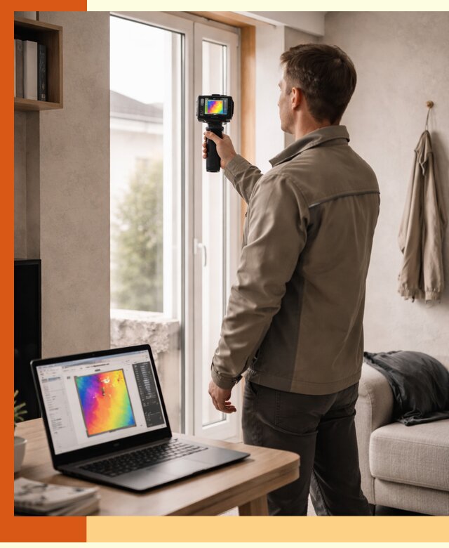 Тепловизионное обследование квартиры в Луховицах для поиска утечек тепла