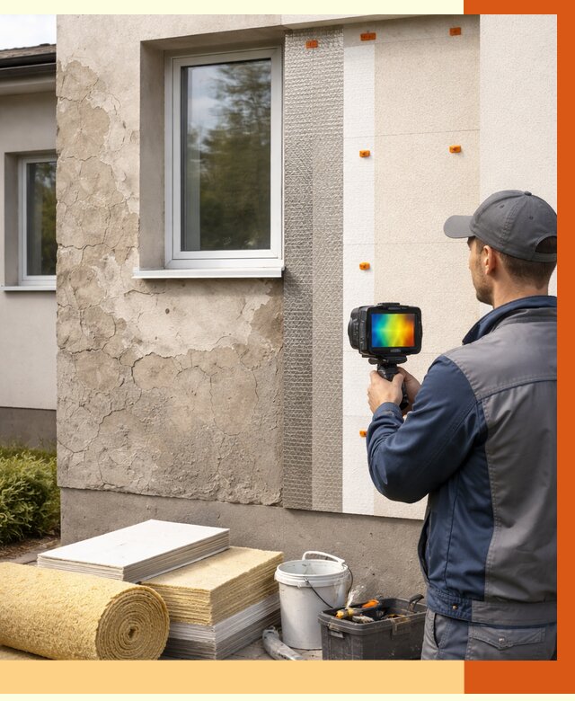 Тепловизионное обследование фасада в Луховицах от 4655 руб. под ключ | ТепломастерЛхв