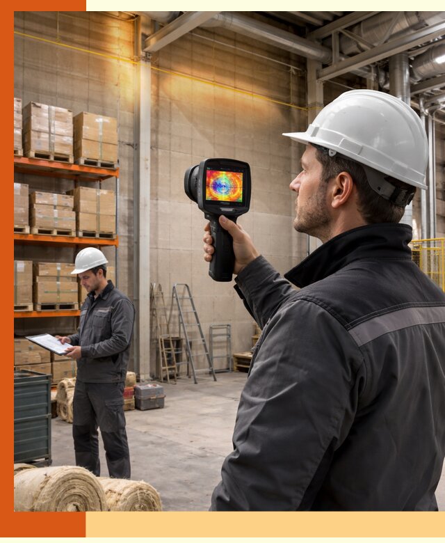 Тепловизионное обследование склада и выявление утечек в Луховицах