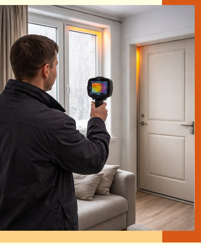 Тепловизионное обследование окон и дверей в Луховицах от 4655 руб. | ТепломастерЛхв