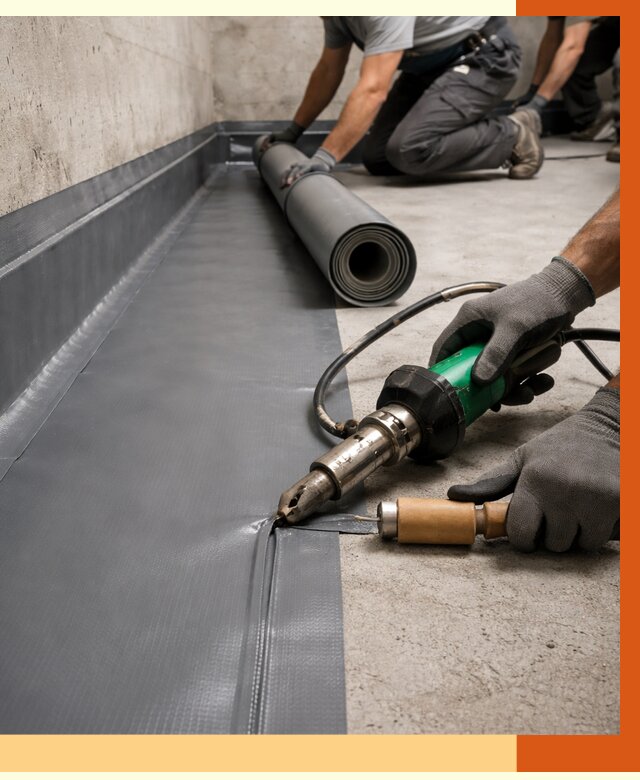 Монтаж гидроизоляционной мембраны в Луховицах от 1029 руб/м2 | ТепломастерЛхв