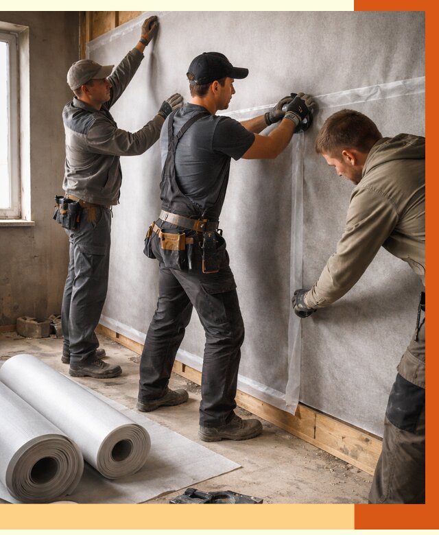 Монтаж ветроизоляции в Луховицах от 4655 руб./м2 — профессионально | ТепломастерЛхв