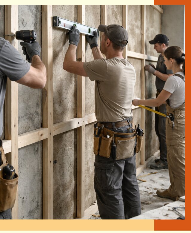 Монтаж обрешетки под утепление в Луховицах от 1190 руб/м² | Заказать у ТепломастерЛхв