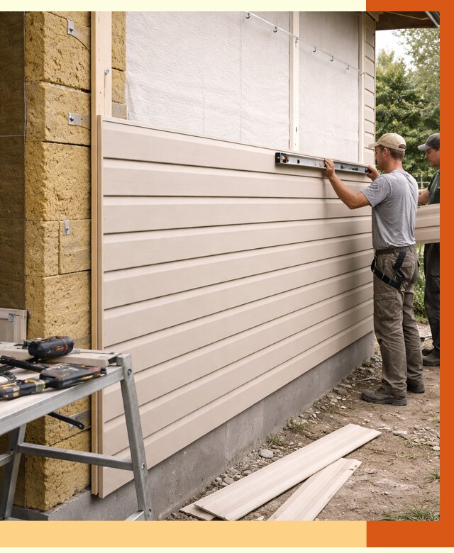 Монтаж сайдинга после утепления в Луховицах от 1914 руб. — обшивка и облицовка | ТепломастерЛхв